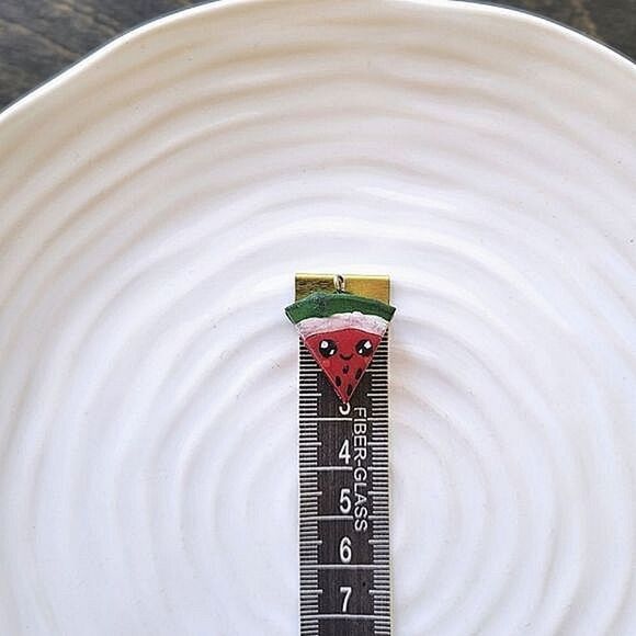 Little polymer watermelon charm - Picture 9 of 10